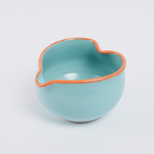 Ceramic Matcha Bowl - Orange Blue (Corn Edition)