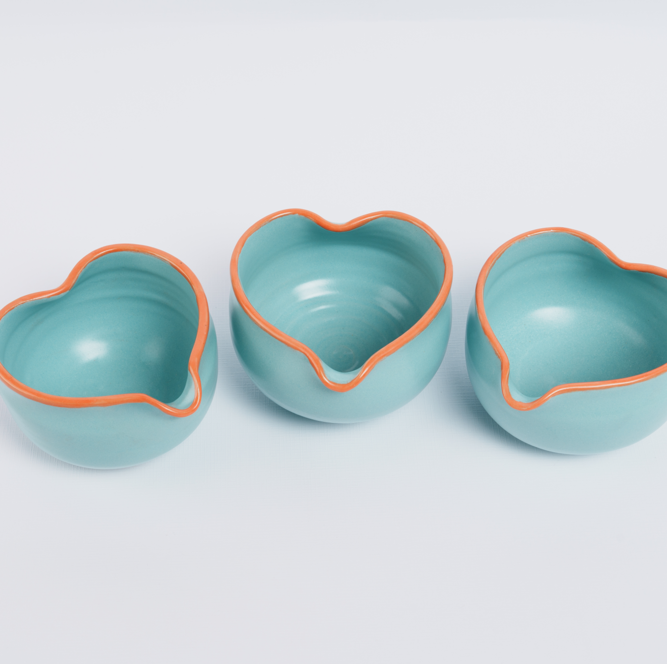 Ceramic Matcha Bowl - Orange Blue (Corn Edition)