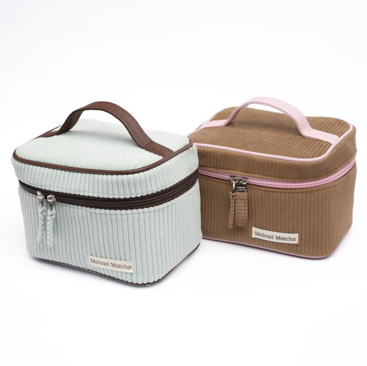 Matcha / Travel Make up Bag (Bag Only) (Brown / Pink)