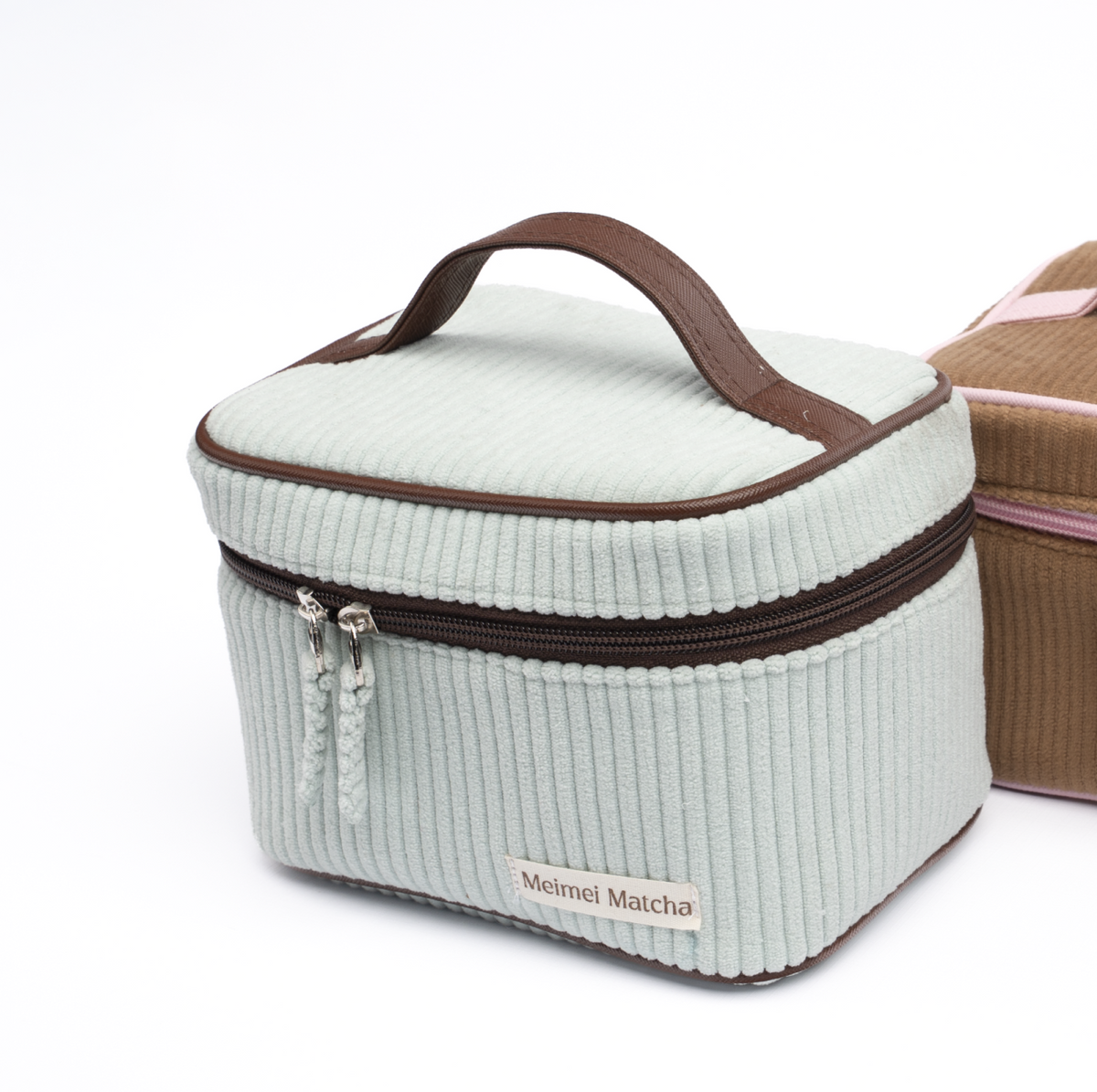 Matcha / Travel Make up Bag (Bag Only) (Brown / Pink)