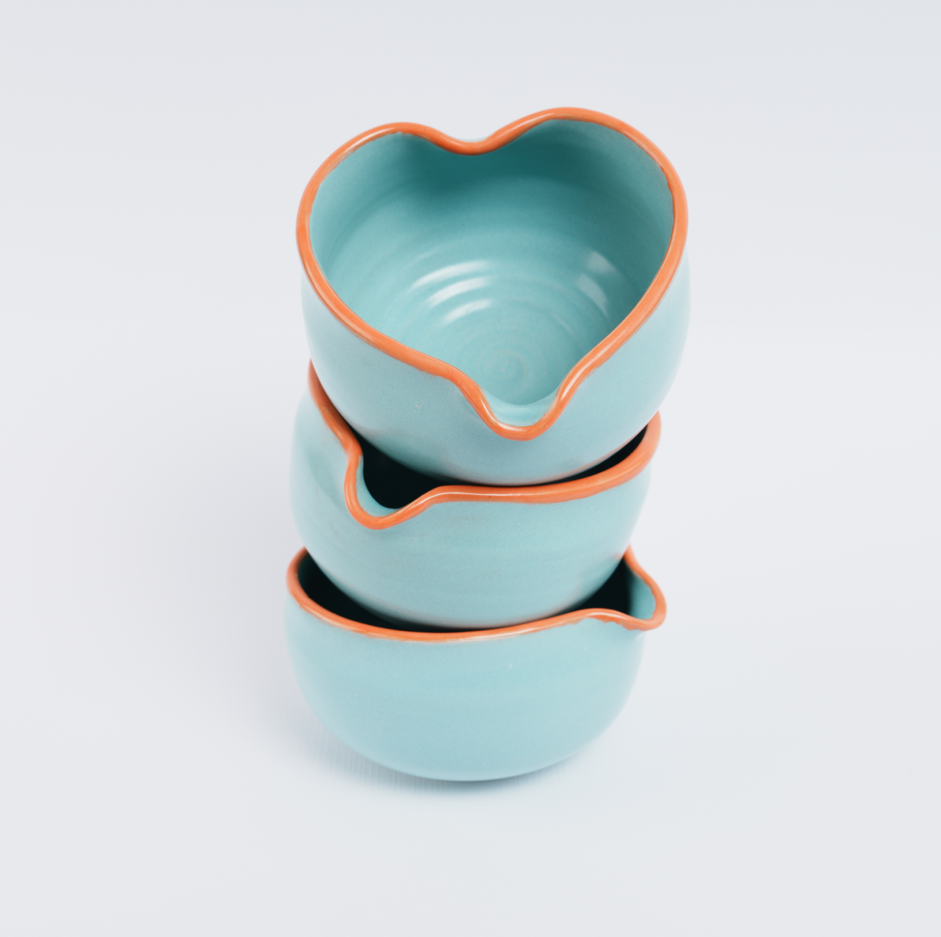 Ceramic Matcha Bowl - Orange Blue (Corn Edition)