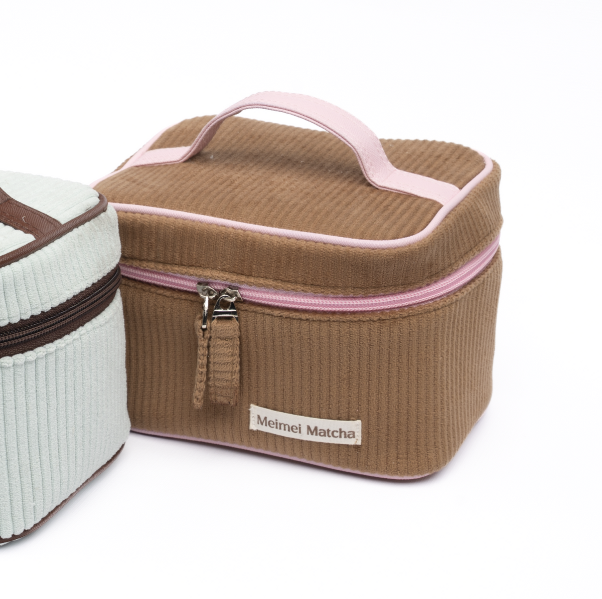 Matcha / Travel Make up Bag (Bag Only) (Brown / Pink)